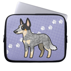 Funda Para Portátil Perro/Kelpie australianos del ganado del dibujo