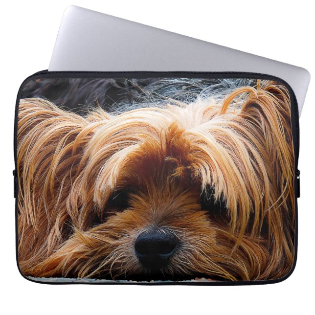 Funda Para Portátil Perro lindo de Yorkshire Terrier (Frente)