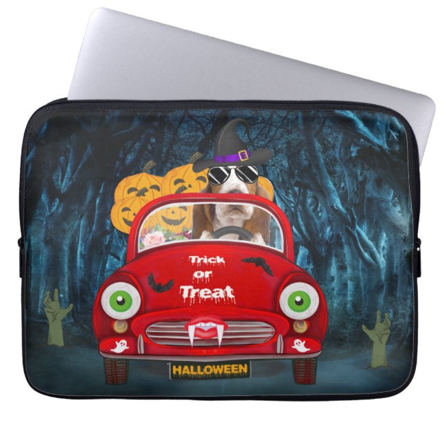 Funda Para Portátil Perro perrito perrito perdedor asustado Halloween (Frente)