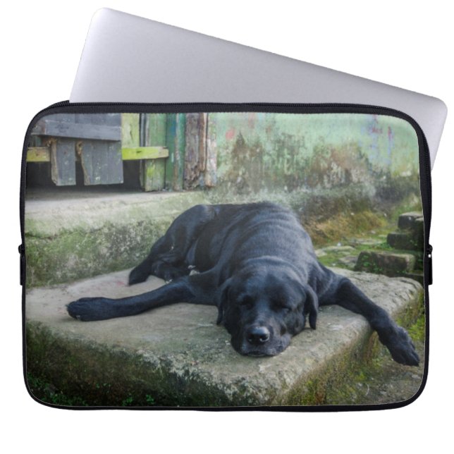 Funda Para Portátil Perro soñoliento (Frente)