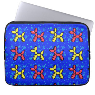 Funda Para Portátil Perros con globos con puntos de polka/manga de por