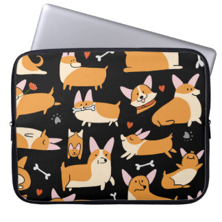 Funda Para Portátil Perros De Corgi, Un Fondo Agradable.