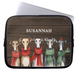 Funda Para Portátil Perros de Greyhound rústicos en escarbas