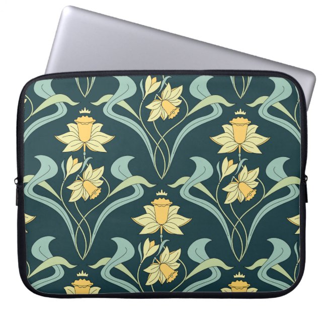 Funda Para Portátil Perros de Moda: Patrón de trajes de moda (Frente)
