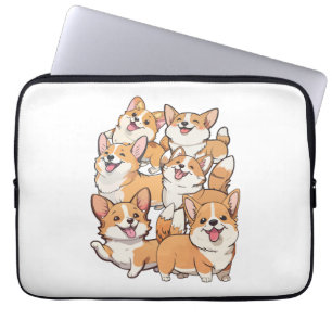 Funda Para Portátil Perros felices de Corgi