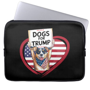 Funda Para Portátil Perros para Trump: Patriotas apolíticos