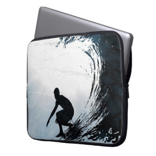 Funda Para Portátil Persona que practica surf grande de la onda