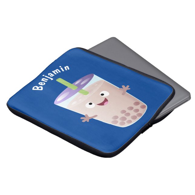 Funda Para Portátil Personaje de dibujos animados de Cute happy bubble (Superior anverso)