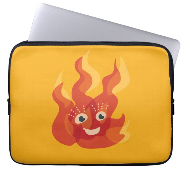Funda Para Portátil Personaje de dibujos animados feliz de la llama (Frente)