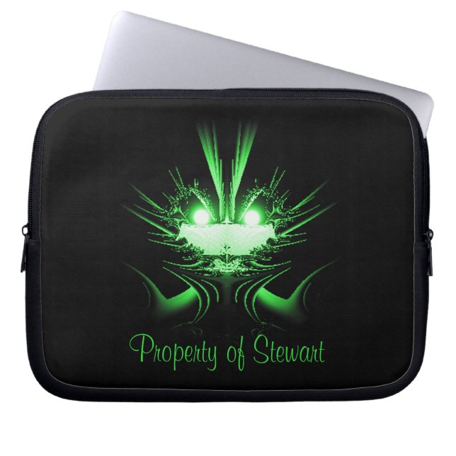 Funda Para Portátil Personal de Guay Neon Green Dragon (Frente)