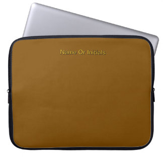 Funda Para Portátil Personaliza con iniciales de nombre Marrón