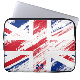 Funda Para Portátil Personaliza la antigua bandera de Reino Unido