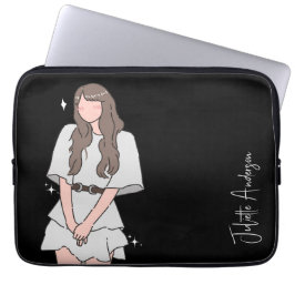 Funda Para Portátil Personalizable Chica de belleza incansable