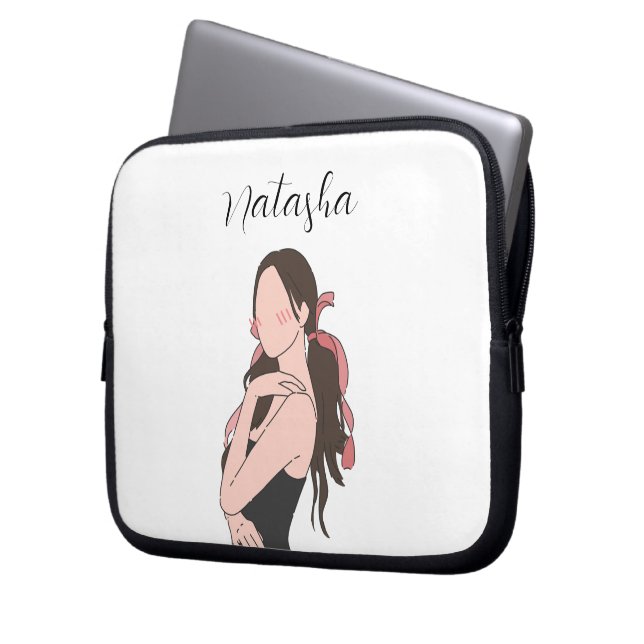 Funda Para Portátil Personalizable Chica estético de belleza (Anverso izquierdo)