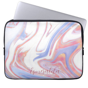 Funda Para Portátil Personalizable de Mármol de Bubblegum