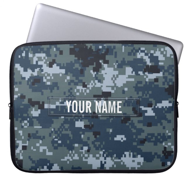 Funda Para Portátil Personalizable del camuflaje de la marina de (Frente)