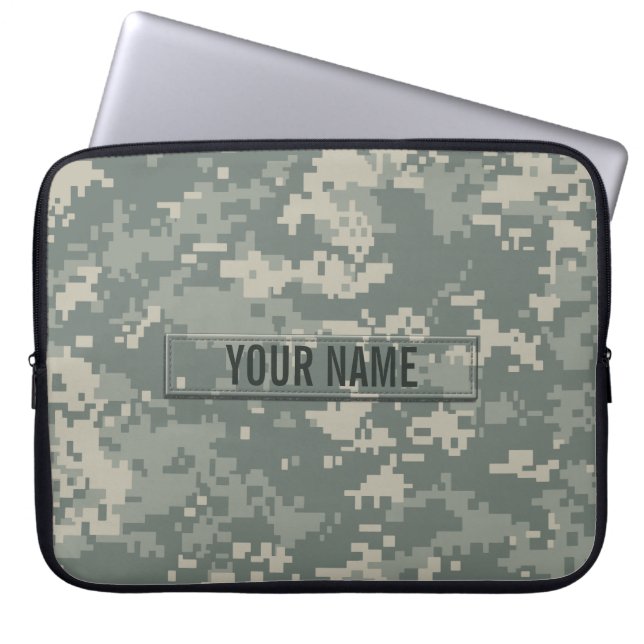 Funda Para Portátil Personalizable del camuflaje del ACU del ejército (Frente)