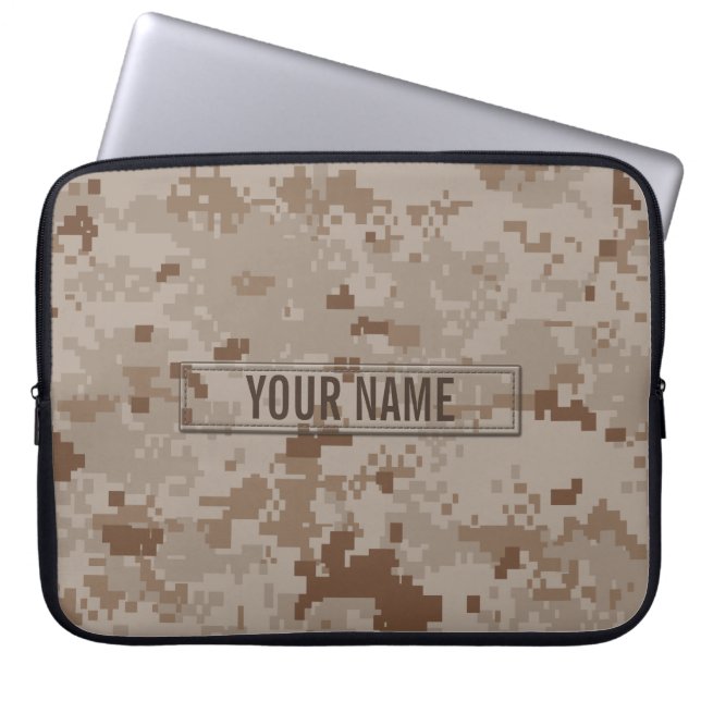 Funda Para Portátil Personalizable del camuflaje del desierto de (Frente)