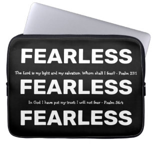 Funda Para Portátil Personalizable elegante cristiano sin miedo