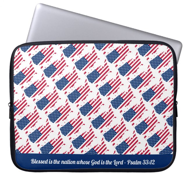 FUNDA PARA PORTÁTIL PERSONALIZABLE FLAG NORTEAMERICANO (Frente)