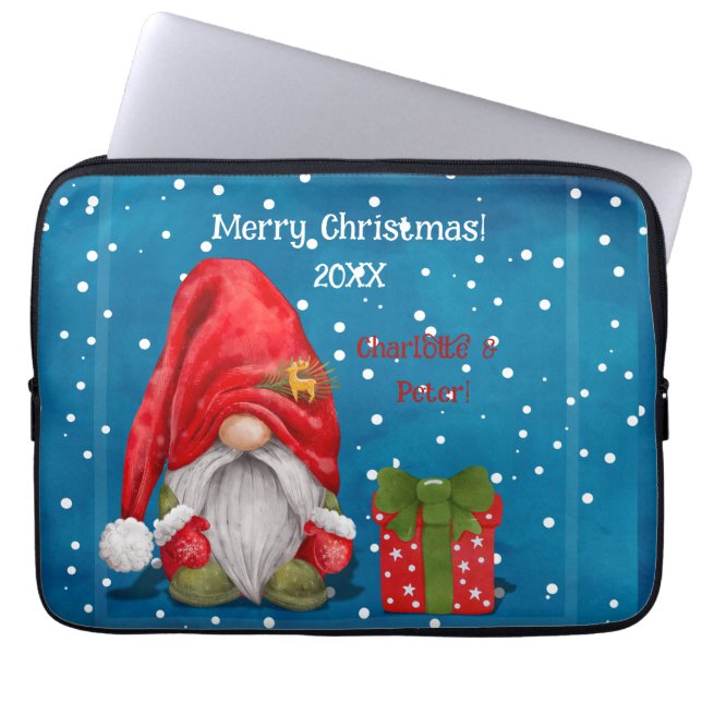 Funda Para Portátil Personalizable lindo padre Navidad (Frente)