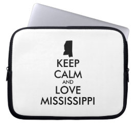 Funda Para Portátil Personalizable MANTENER CALMA Y AMAR A MISSISSIPPI