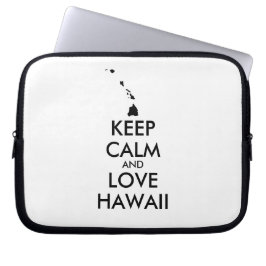 Funda Para Portátil Personalizable MANTENER LA CALMA Y AMAR A HAWAII