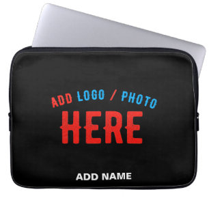 FUNDA PARA PORTÁTIL PERSONALIZABLE MODERNO ESTILO NEGRO VERIFICADO MAR