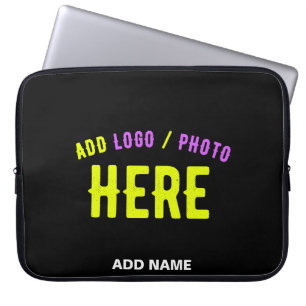 FUNDA PARA PORTÁTIL PERSONALIZABLE MODERNO ESTILO NEGRO VERIFICADO MAR