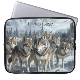 Funda Para Portátil Personalizable Wolf Pack Laptop Sleeve