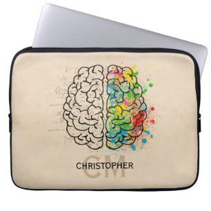Funda Para Portátil Personalización Del Cerebro Humano De Izquierda Y