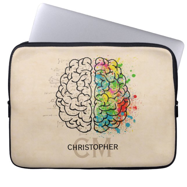 Funda Para Portátil Personalización Del Cerebro Humano De Izquierda Y  (Frente)