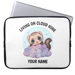 Funda para portátil personalizada de hurón adorabl