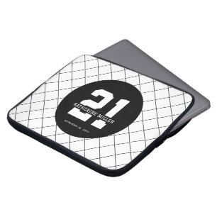 Funda Para Portátil Personalizado 21º cumpleaños Moderno y elegante