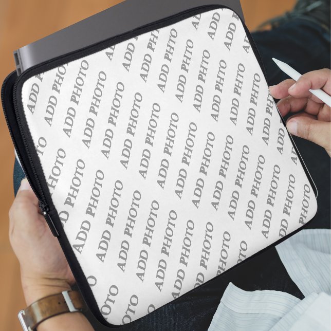 Funda Para Portátil Personalizado Añadir nombre foto o ilustración (Custom Add Name Photo or Artwork Laptop Sleeve)