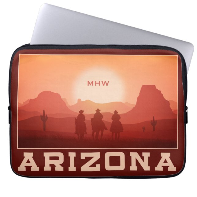 Funda Para Portátil Personalizado Arizona Sunset monogeograma mangas p (Frente)