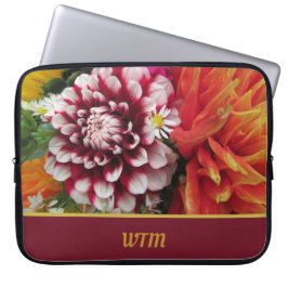 Funda Para Portátil Personalizado audaz Dahlia Laptop Sleeve con Inici