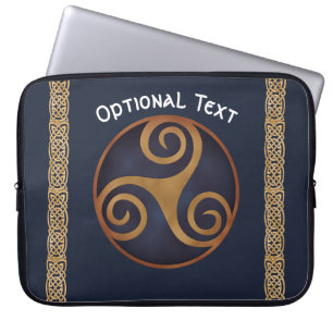 Funda Para Portátil Personalizado Celtic Triskelion (Azul)