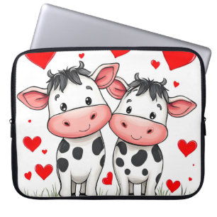 Funda Para Portátil Personalizado Cow Couple Love