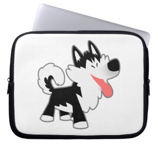 Funda Para Portátil Personalizado curado Siberian Husky Funda portátil