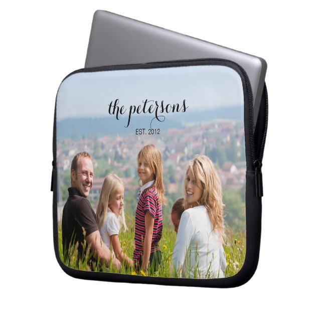 Funda Para Portátil Personalizado Cute Beautiful Smitiful Family Photo (Anverso izquierdo)