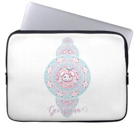 Funda Para Portátil Personalizado Cute Kawaii Bunny Ornamentala Mandal
