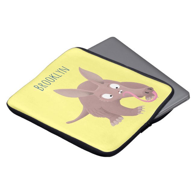 Funda Para Portátil Personalizado de aardvark gracioso (Superior anverso)