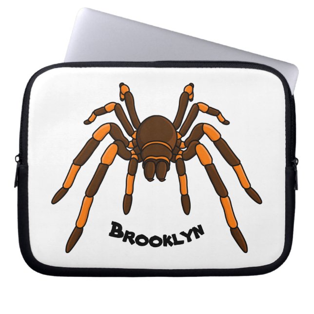 Funda Para Portátil Personalizado de araña tarántula arenosa marrón y  (Frente)