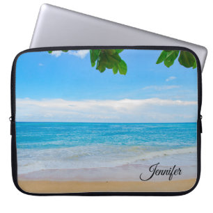 Funda Para Portátil Personalizado de arena y mar Tropical Beach