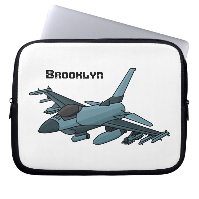 Funda Para Portátil Personalizado de avión de combate militar (Frente)