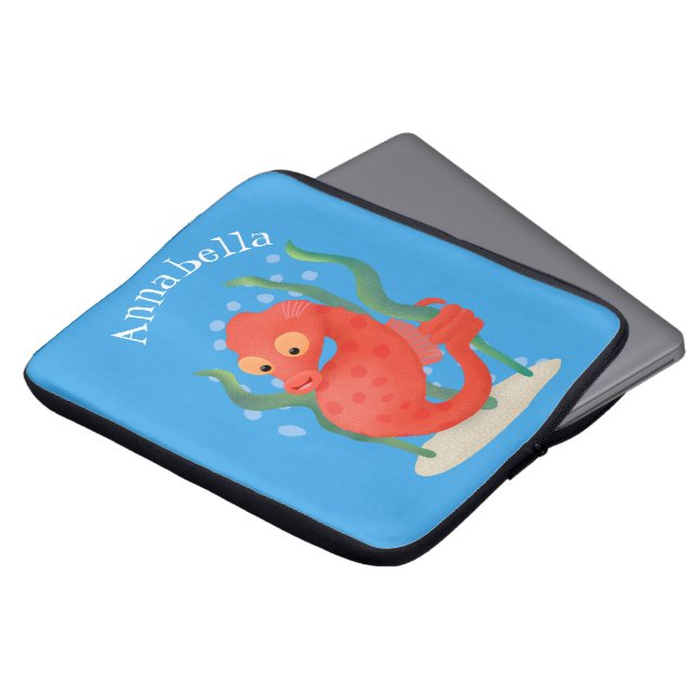 Funda Para Portátil Personalizado de caballitos de mar de pepino (Superior anverso)