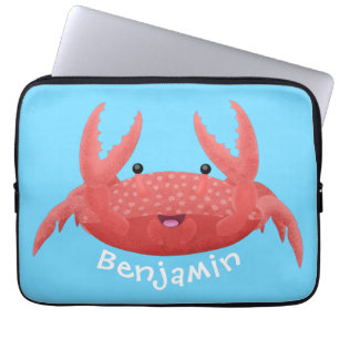 Funda Para Portátil Personalizado de cangrejo rojo lindo ilustracion