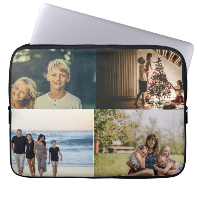 Funda Para Portátil Personalizado de Collage de fotos familiar persona (Frente)