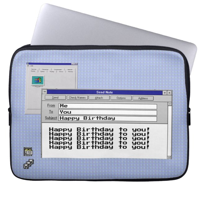 Funda Para Portátil Personalizado de cumpleaños feliz tema del equipo  (Frente)